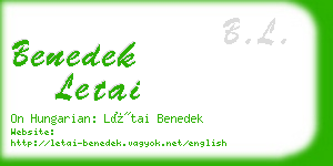 benedek letai business card